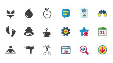 Spa ve kuaförlük simgeler