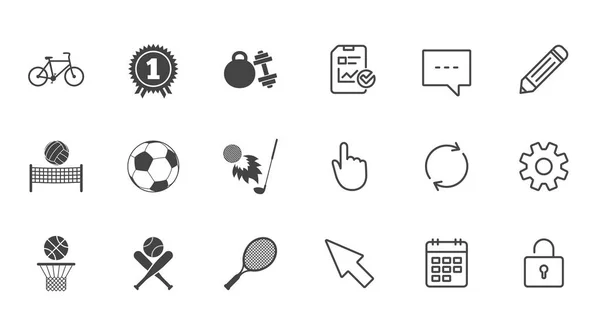 Ensemble d'icônes de sport et de fitness — Image vectorielle