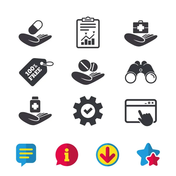 Helping hands icons — Stock Vector