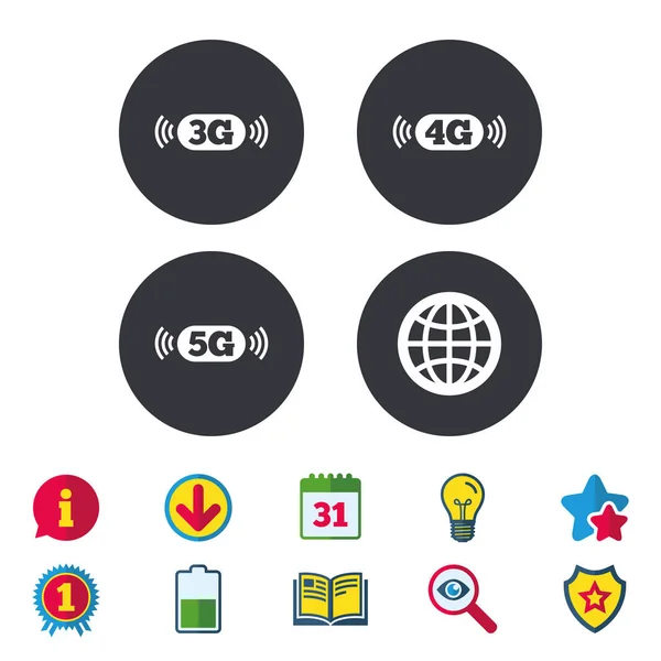 Iconos de telecomunicaciones móviles — Vector de stock