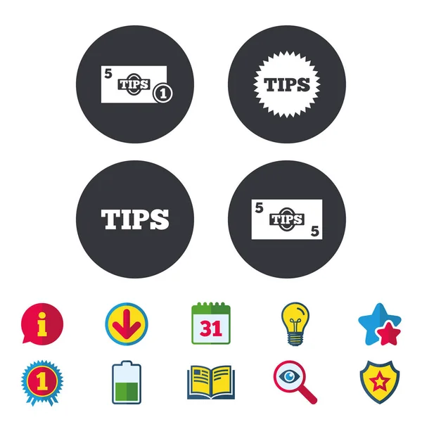 Tips plat pictogrammen — Stockvector