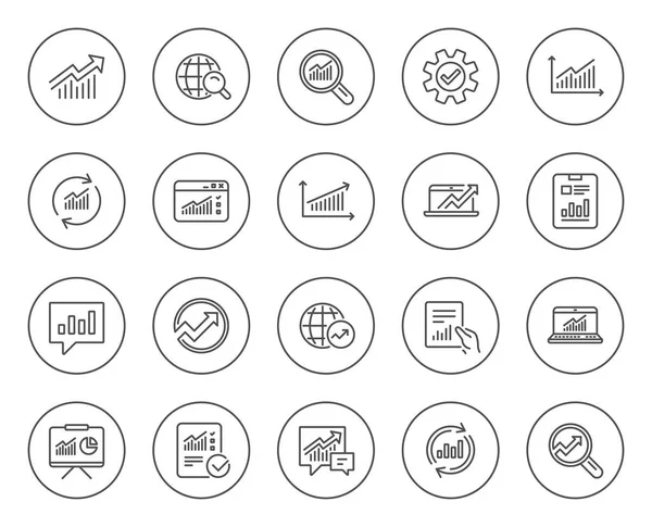 Analisis dan statistik ikon - Stok Vektor