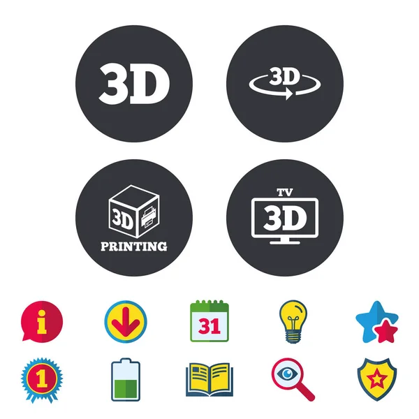 Ícones de tecnologia 3D — Vetor de Stock