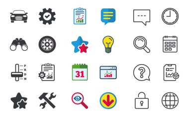 Araba takometre ve otomatik şanzıman sembolleri