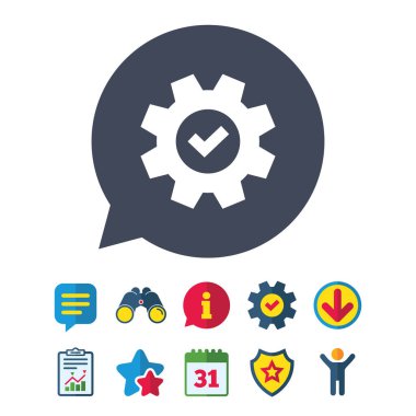 Onay işareti ile dişli