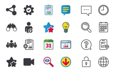 Grup insanlar ve paylaşım simgeler 