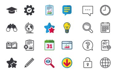 kalem ve açık kitap işaretleri 