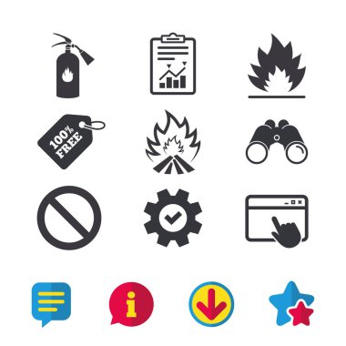 Yangın alev simgeler