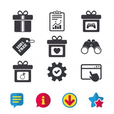 hediye kutusu işareti simgesi