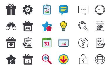 hediye kutusu işareti simgesi.