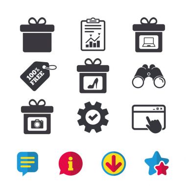 hediye kutusu işareti simgesi