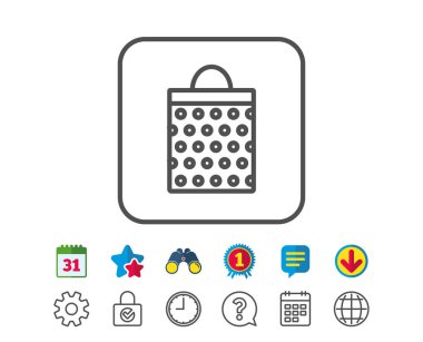 Daireler simgesi ile alışveriş çantası