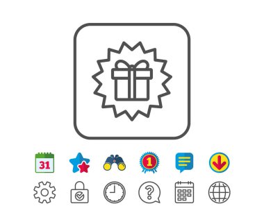 hediye kutusu satırı simgesi