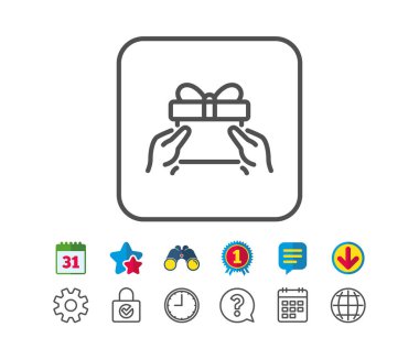 Hediye kutusu satırı simgesi vermek