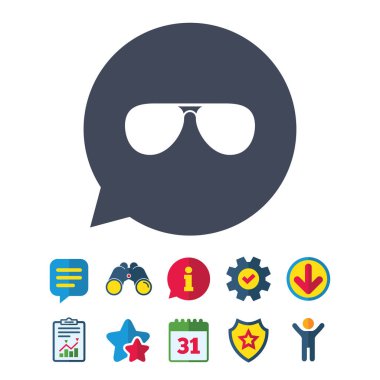 Havacı güneş gözlüğü işareti simgesi