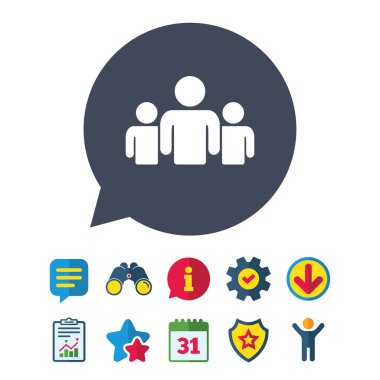 Grup insanlar işareti simgesi 