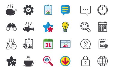 Sıcak yemek simgeler 