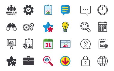 İnsan kaynakları ve iş ikonları/simgeleri