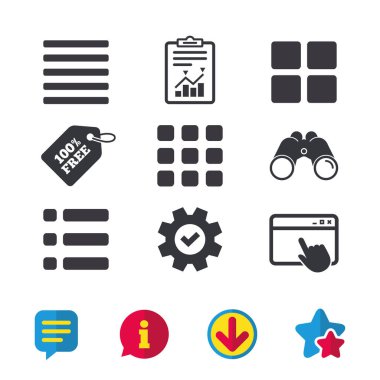 liste menü simgeleri