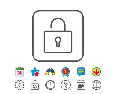 kilit satırı simgesi