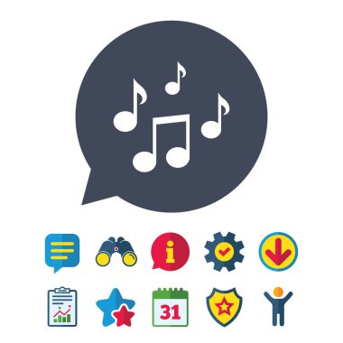 Müzik notlar işareti simgesi 