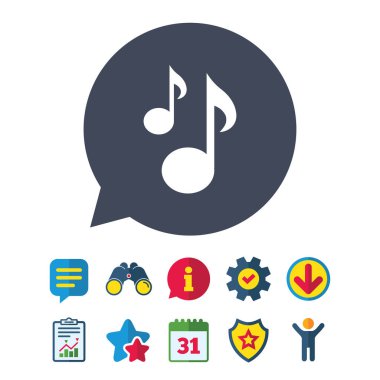 Müzik notlar işareti simgesi 