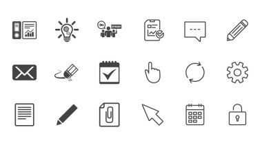 Office, belgeler ve iş simgeleri