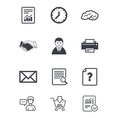 Office, belgeler ve iş simgeleri