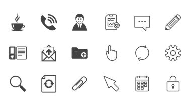 Office, belgeler ve iş simgeleri