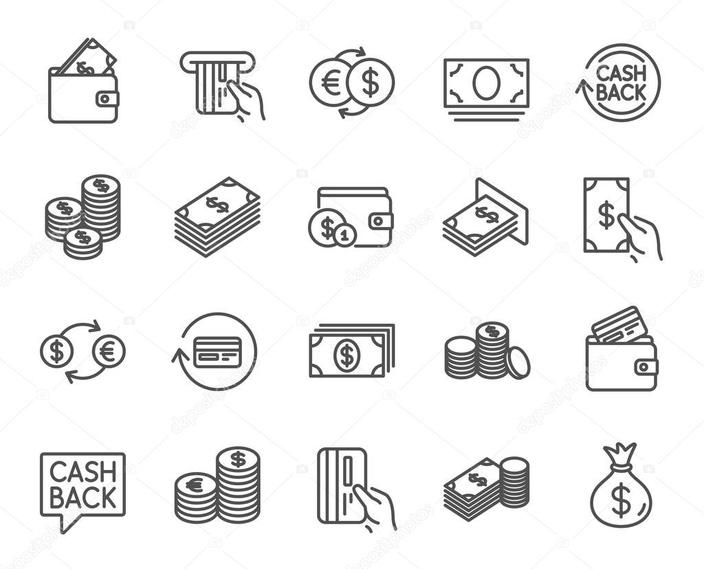Money line icons 