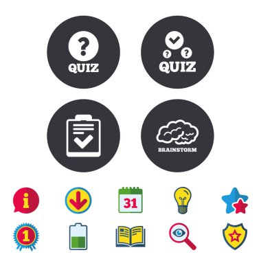 Denetim listesi ve insan beyni sembolleri