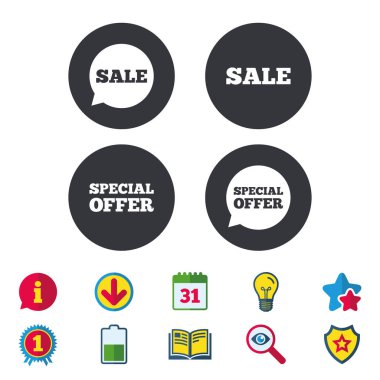 Özel Fırsat konuşma kabarcıklar sembolleri