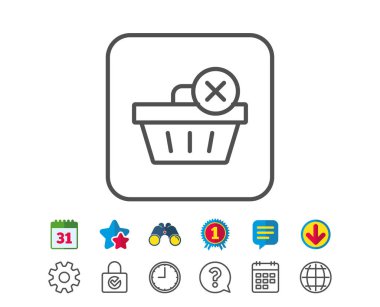 Alışveriş sepeti çizgi simgesini Kaldır 