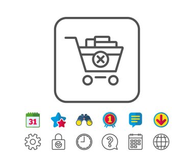 Alışveriş sepeti çizgi simgesini Kaldır 