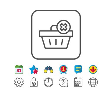 Alışveriş sepeti çizgi simgesini Kaldır 