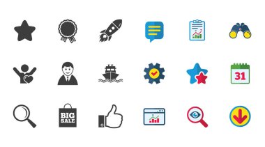 Online alışveriş, e-ticaret ve iş simgeleri