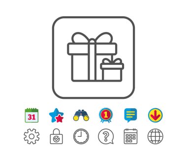 Hediye kutuları satırı simgesi 