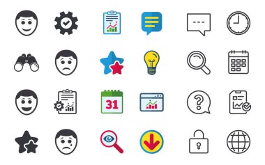 İnsan gülümsemek yüz simgeleri