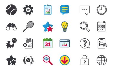 Tenis top ve raket simgeler 