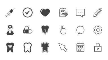 Diş, diş bakımı simgeler