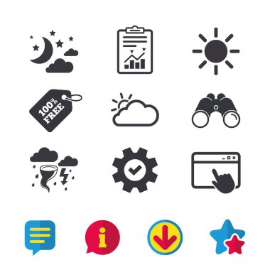 bulut ve güneş simgesi