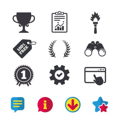 Birincilik Ödülü Kupası simgeler 