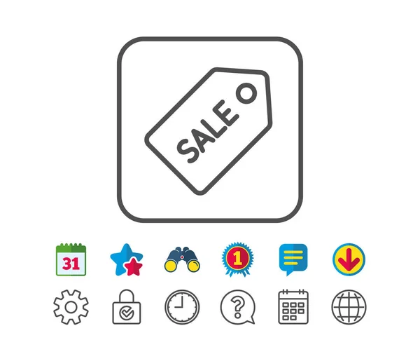 Shopping tag line icon — Stock Vector