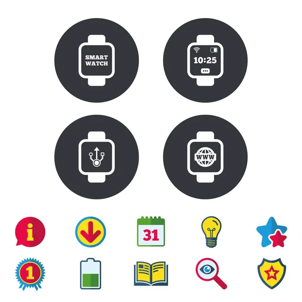 Smart watch icons — Stock Vector
