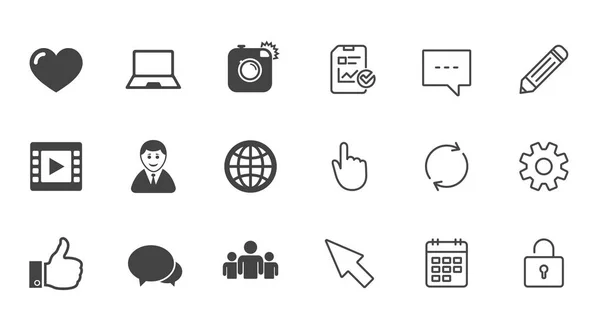 ソーシャルメディアのアイコンは. — ストックベクタ