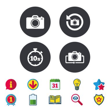 fotoğraf kamera simgesi. fiske vurmak ya da işaretleri Yenile.