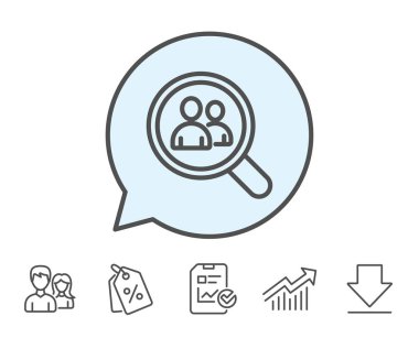 İş işe alım satırı simgesi. Arama çalışanlar.