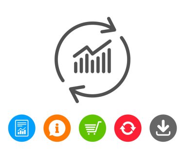 Grafik satırı simgesi. Rapor grafik işareti güncelleştirmek.