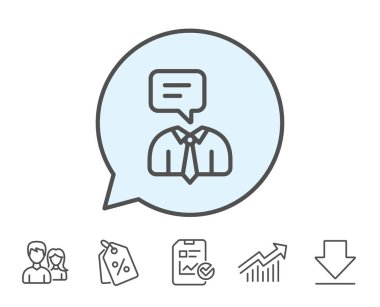 İnsan konuşan satırı simgesi. Konuşma işareti.