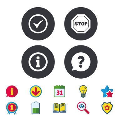 bilgi simgeleri. Dur yasağı sembolü.